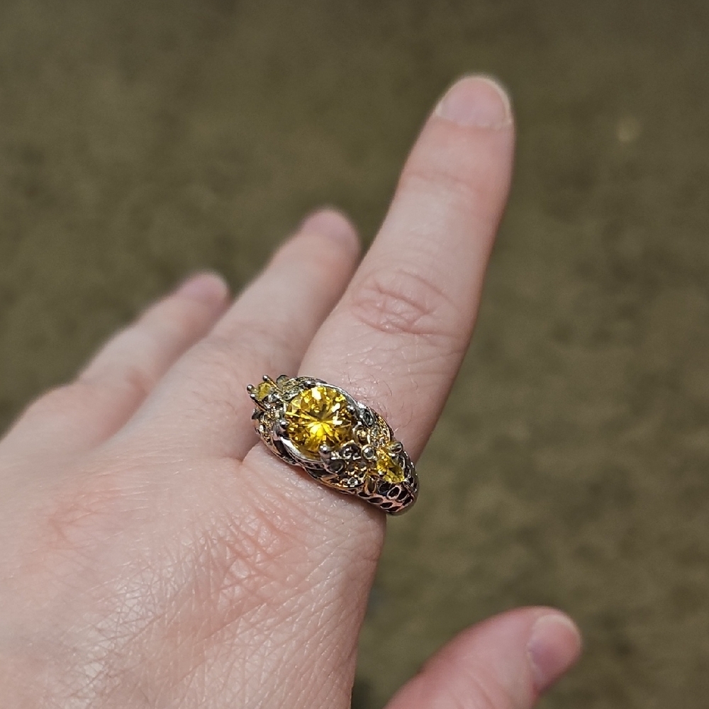 Elegant Yellow Gemstone Ring